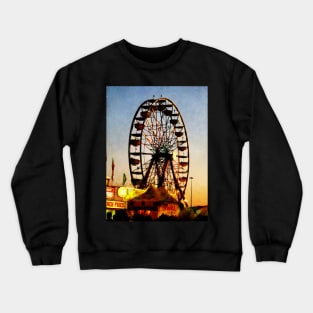 Carnival Midway - Ferris Wheel at Night Crewneck Sweatshirt